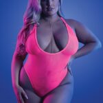 Plus Size Body Slim Electric Haze Teddy